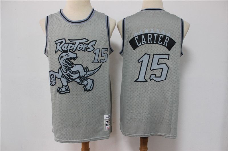 Men Toronto Raptors #15 Carter Grey Vintage Limited Edition NBA Jersey